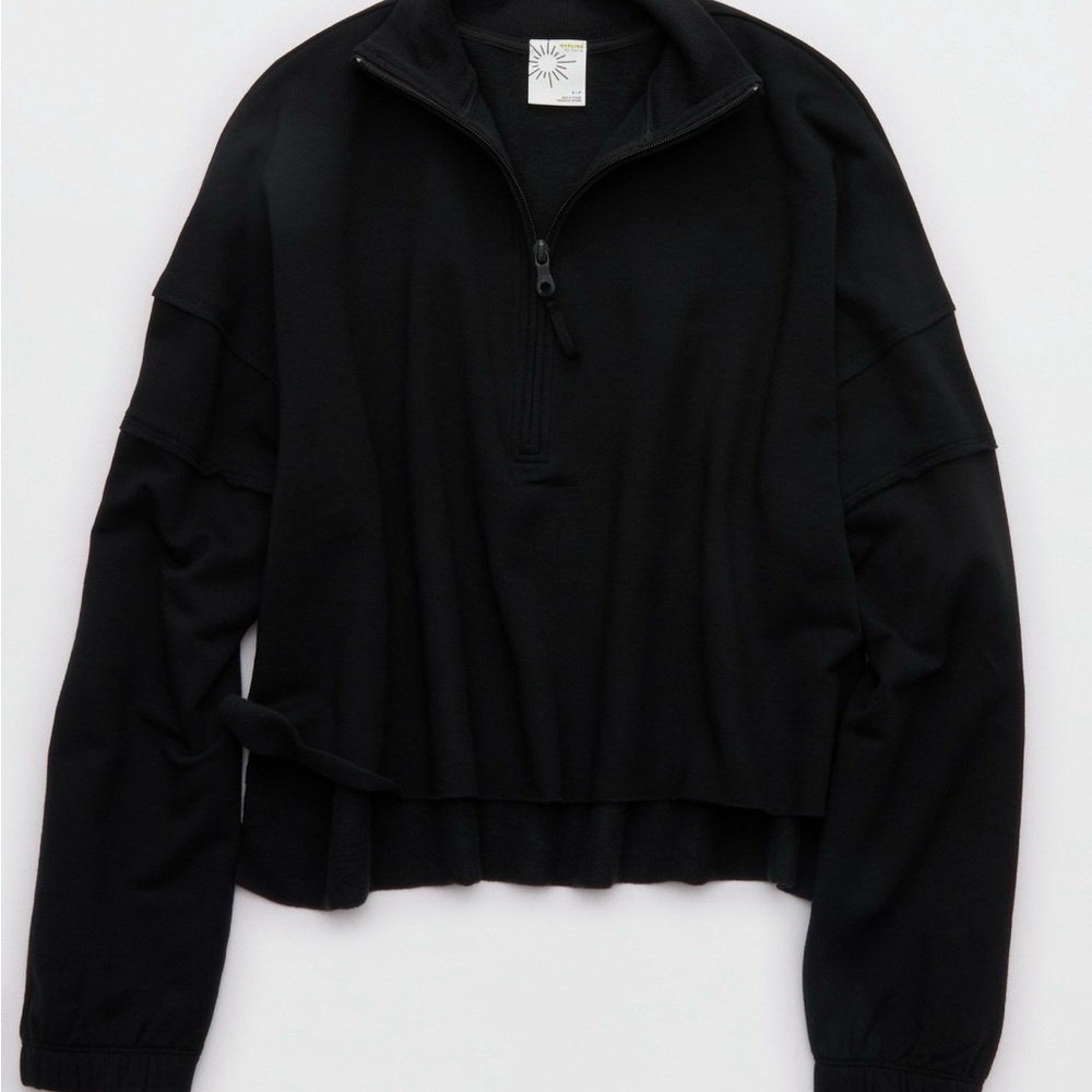 Aerie Offline OTT Seamed Quarter Zip Sweatshirt size small - Picture 3 of 5
